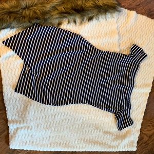 Navy blue with white stripes mini dress